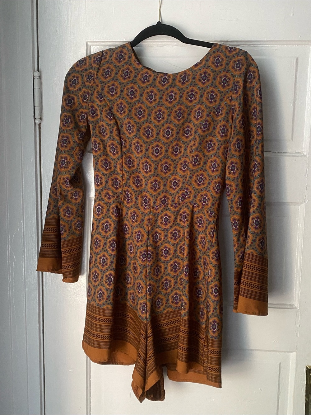 Boho Long Bell-Sleeved Onesie - 70s inspo